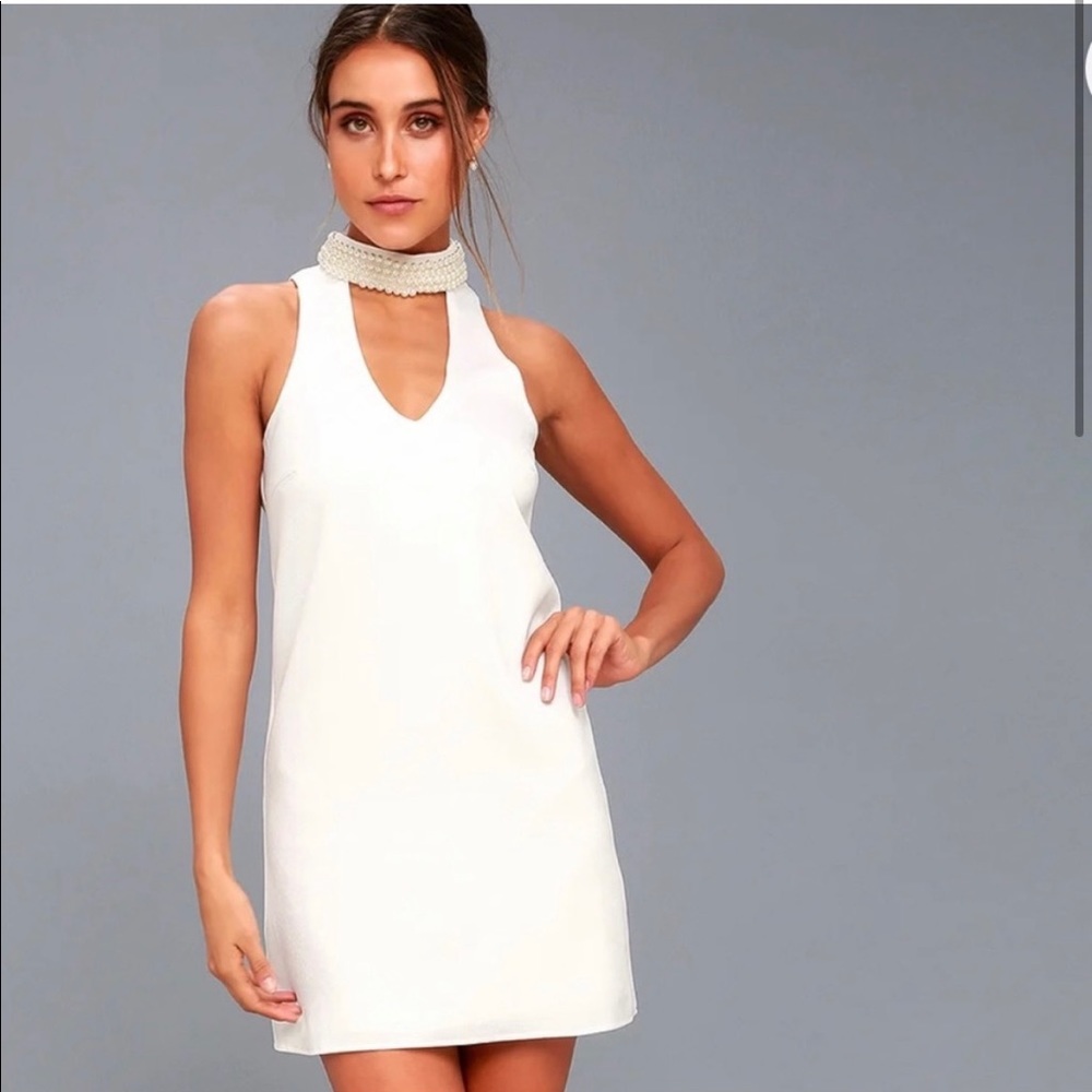 Lulu’s NWT white dress perfect for graduation, formal occasions, bridal showers!